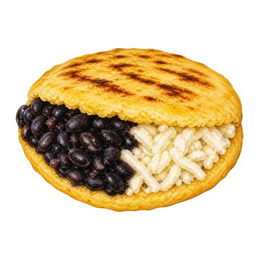 Arepa Dominó sticker illustration
