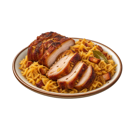 Pork Roast with Sauerkraut sticker illustration