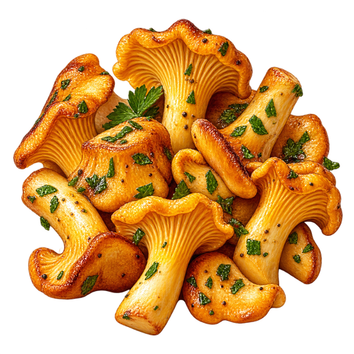 Chanterelles with Egg sticker illustration