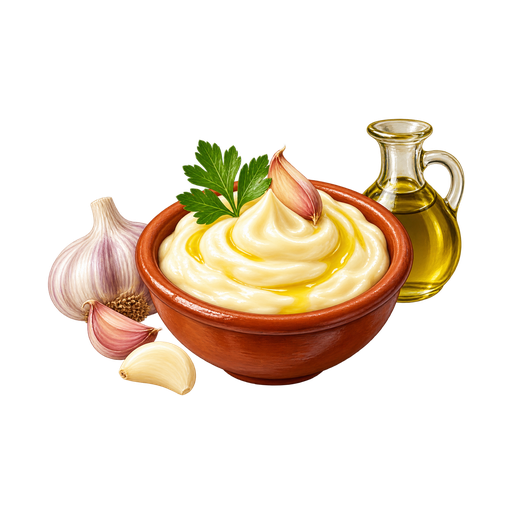 Garlic Mayonnaise sticker illustration