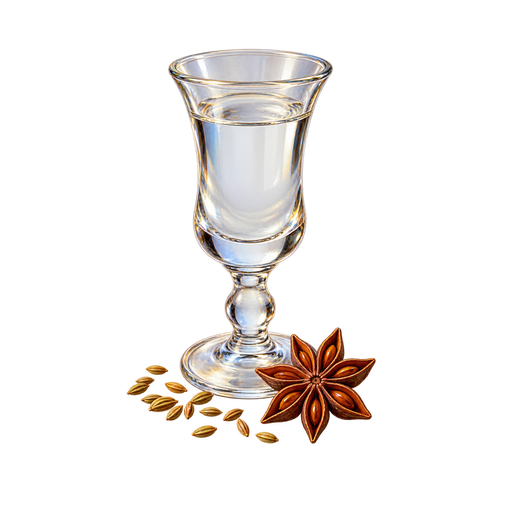 Anise Liqueur sticker illustration