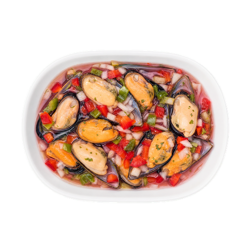 Mussels in Vinaigrette sticker illustration