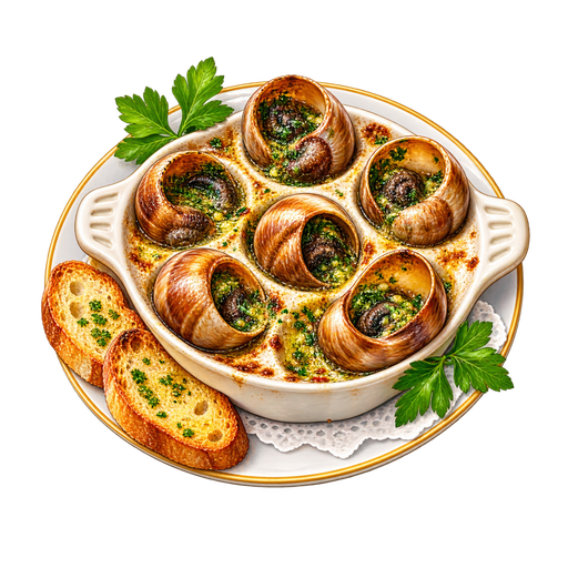 Escargots à la Bourguignonne sticker illustration