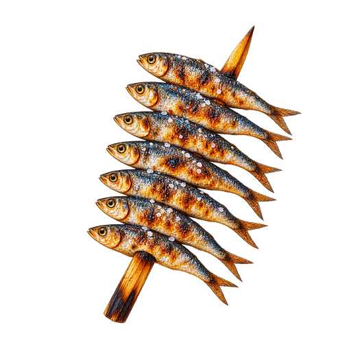 Espetos sticker illustration