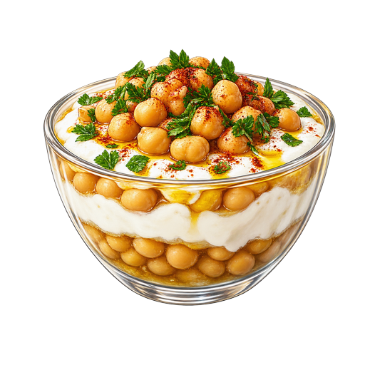 Yoghurt and Chickpea Layers sticker illustration