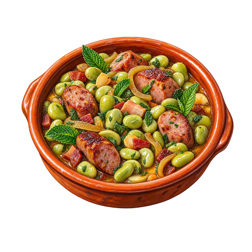 Catalan Broad Bean Stew sticker illustration