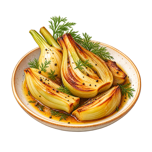 Fenouil braisé (Braised fennel) sticker illustration