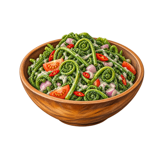 Solomon Islands Fern Salad sticker illustration