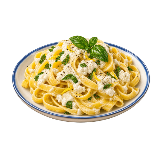 Fettuccine con la ricotta sticker illustration
