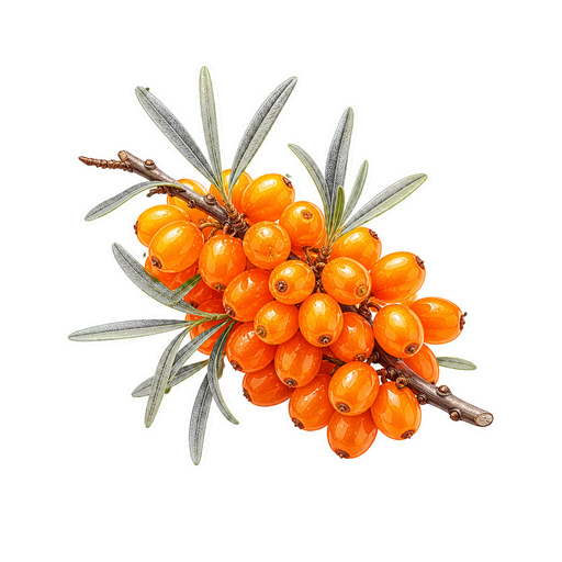 Sea Buckthorn sticker illustration