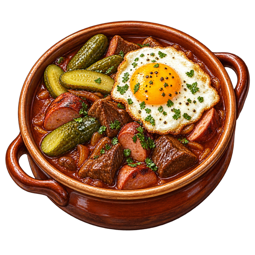 Fiakergulasch sticker illustration