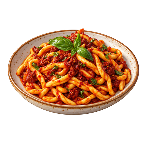 Fileja con 'nduja sticker illustration