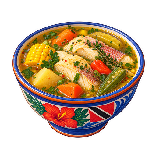 Fish Broth sticker illustration