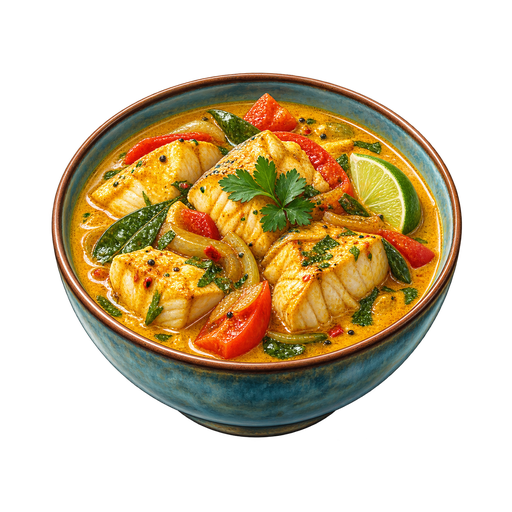 Fish Curry sticker illustration