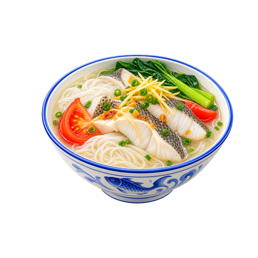Fish Soup Bee Hoon sticker illustration