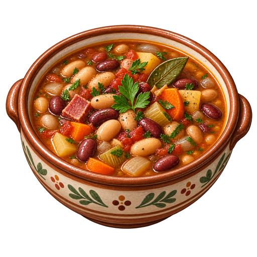 Fižolova mineštra (Bean Stew) sticker illustration
