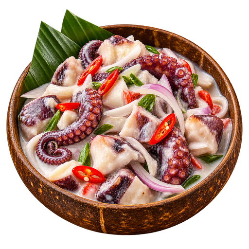 Octopus in Coconut Cream sticker illustration