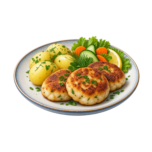 Faroese Fish Cakes sticker illustration