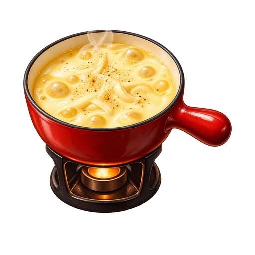 Fondue Fribourgeoise sticker illustration