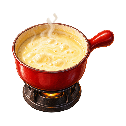 Fondue Neuchâteloise sticker illustration