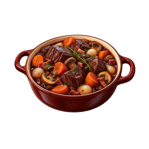 Beef Bourguignon sticker illustration
