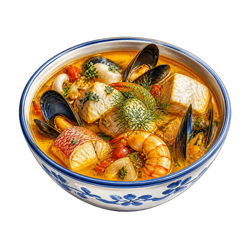 Bouillabaisse sticker illustration