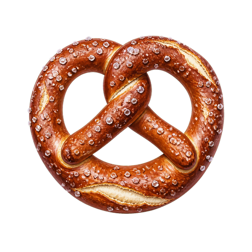 Alsatian Pretzel sticker illustration