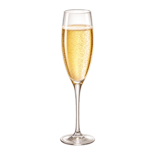 Champagne sticker illustration