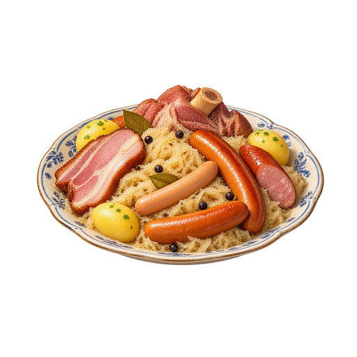 Alsatian Sauerkraut sticker illustration
