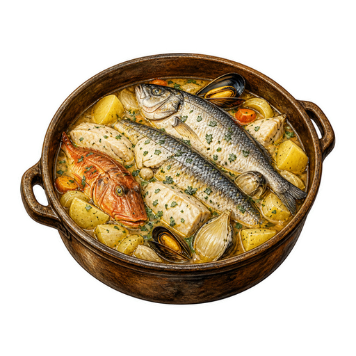 Breton Fish Stew sticker illustration