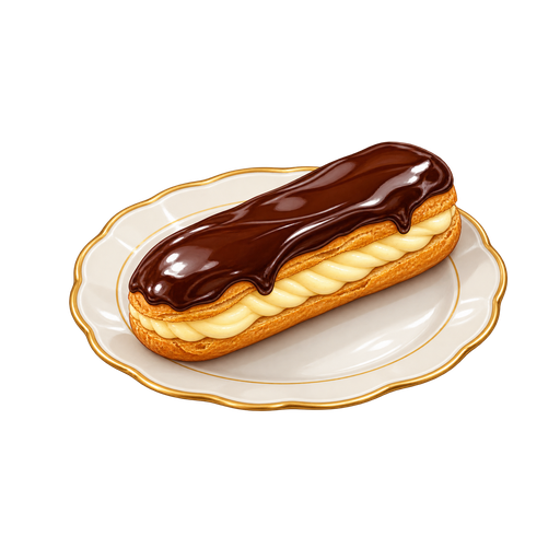 Eclair sticker illustration