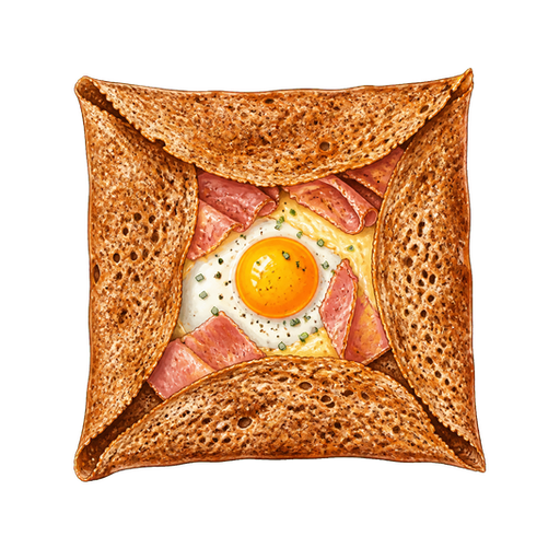 Buckwheat Galette sticker illustration