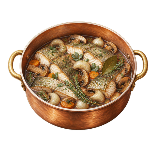 Fish Stew in Wine sticker illustration
