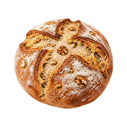 Walnut Bread sticker illustration