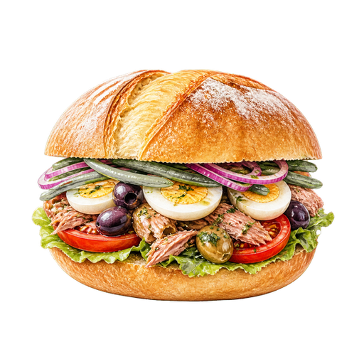 Nicoise Sandwich sticker illustration