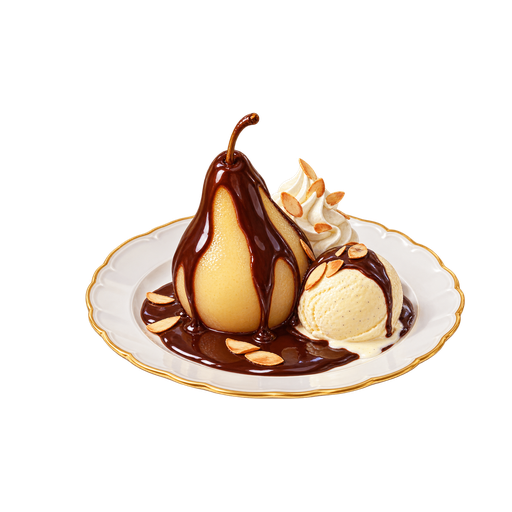 Pear Belle Helene sticker illustration