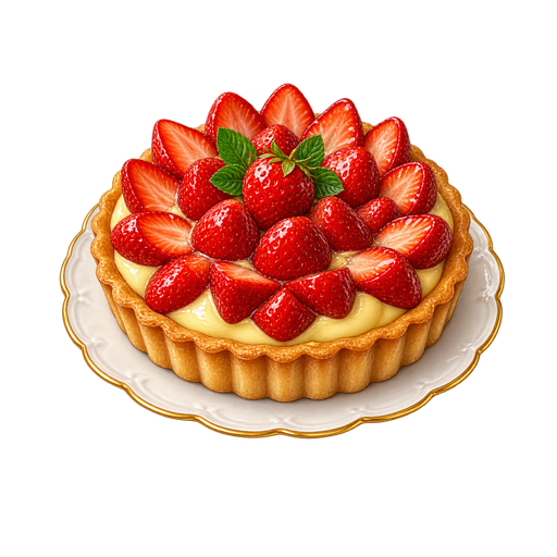 Strawberry Tart sticker illustration