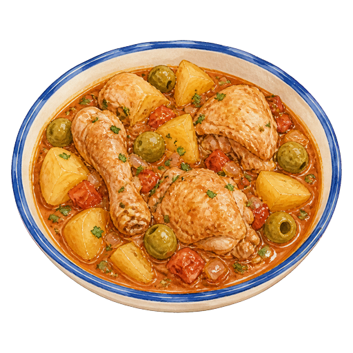 Fricasé de Pollo sticker illustration