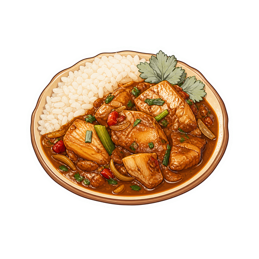Guyanais Fricassée sticker illustration