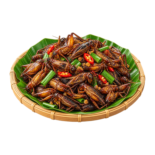 Fried Crickets sticker illustration