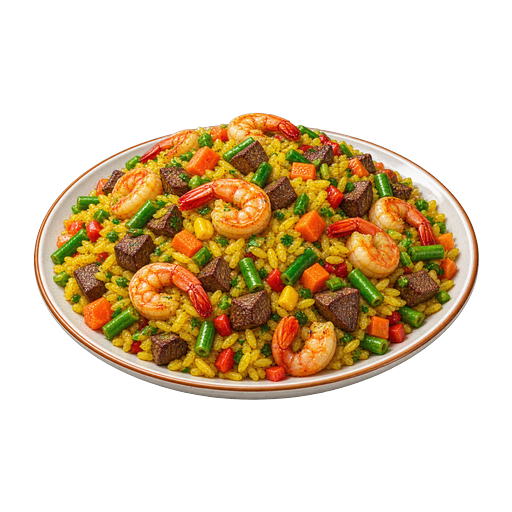 Nigerian Fried Rice sticker illustration