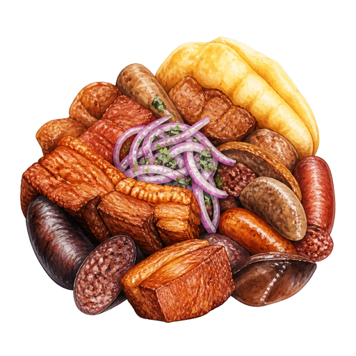 Fritanga sticker illustration