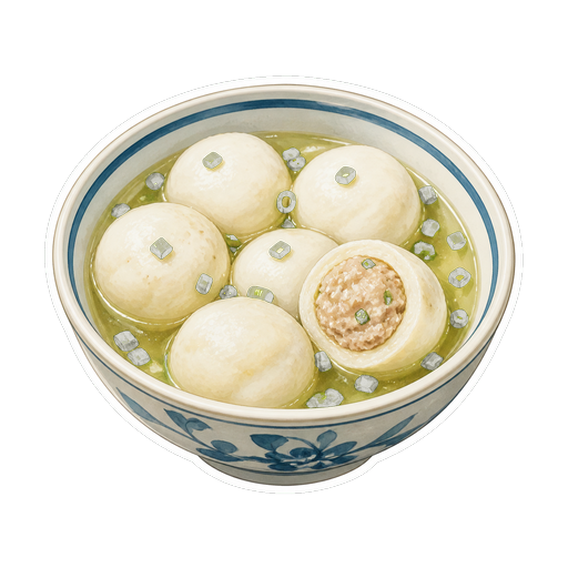 Fuzhou Fish Balls sticker illustration