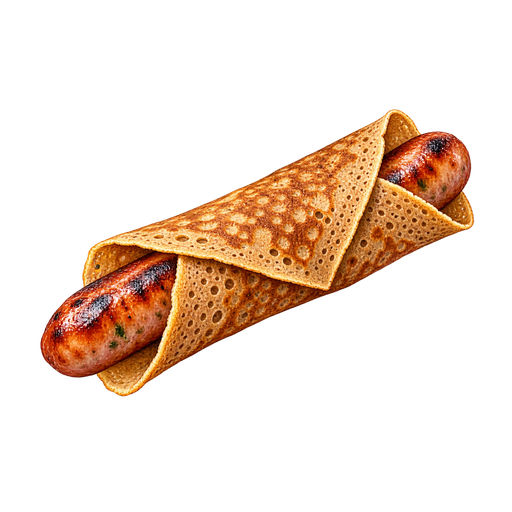 Galette-saucisse sticker illustration
