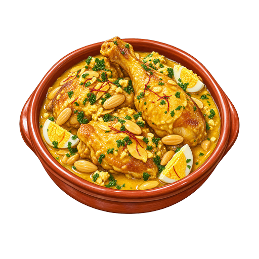 Gallina en pepitoria sticker illustration