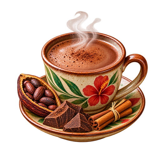 Grenadian Cocoa Tea sticker illustration