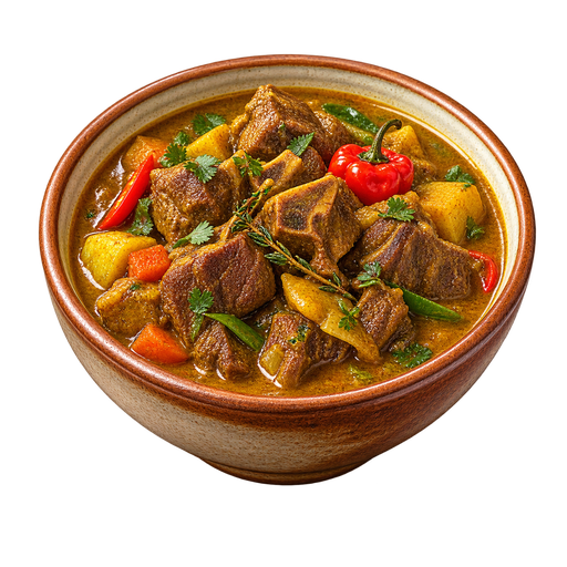 Grenadian Curry Goat sticker illustration