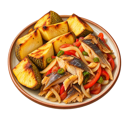 Roast Breadfruit and Herring sticker illustration