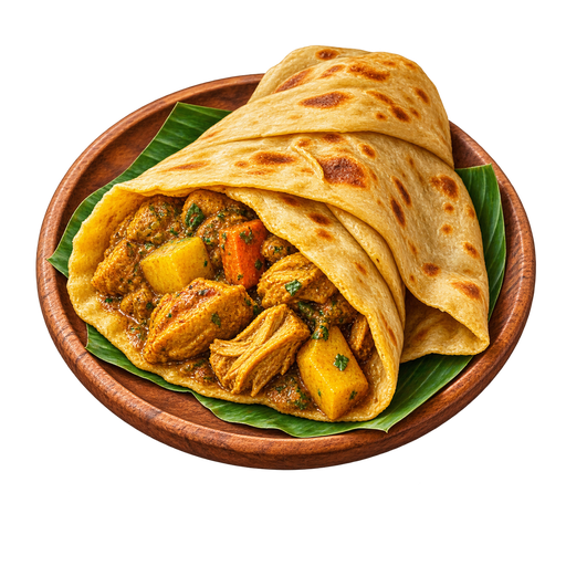 Grenadian Roti sticker illustration