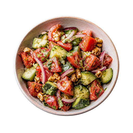 Tomato and Cucumber Salad with Walnut sticker illustration